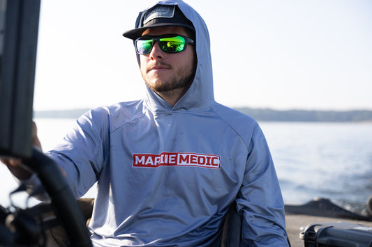 Marine Medic- Light Weight UPF 50 Long Sleeve Hooded Shirt