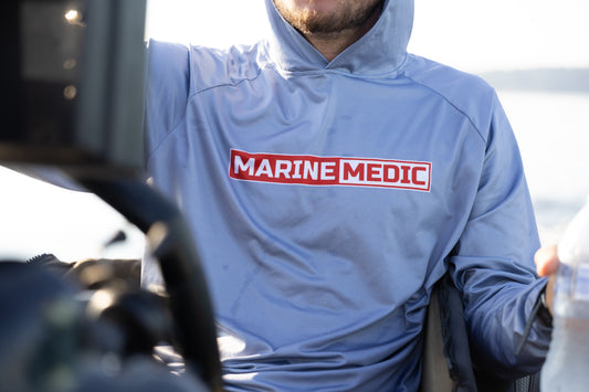 Marine Medic- Light Weight UPF 50 Long Sleeve Hooded Shirt
